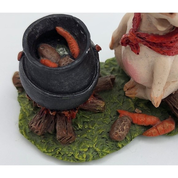 Pig with Cauldron Calabar Creations Pig Hollow Pete Apsit figurine 1994 Vintage - Picture 6 of 8